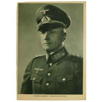 Ansichtkaart met generalfeldmarschall von Brauchitsch. Espenlaub militaria